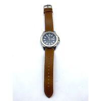 Timex Essex Avenue Brown Genuine Leather Strap Stainless Steel Watch