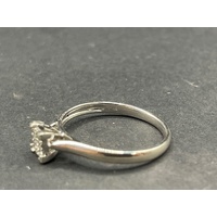 Ladies 9ct White Gold Diamond Ring