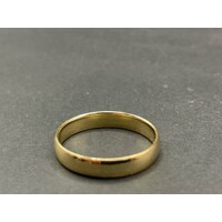 Mens 9ct Yellow Gold Plain Wedding Band Ring