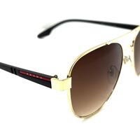 Prada Linea Rossa Gold Gradient Brown Unisex Sunglasses 4021 57 15 140