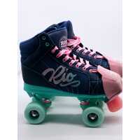 Rio Roller Lumina Quad Roller Skates Blue/Pink Size UK 5 with Bag Accessories