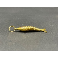 Unisex 22ct Yellow Gold 3D Fish Pendant