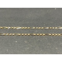 Ladies 9ct Yellow Gold Figaro Link Chain & Pendant