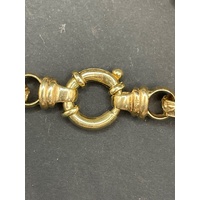 Ladies 9ct Yellow Gold Belcher Link Bracelet