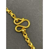 Unisex 22ct Yellow Gold Fancy Link Necklace