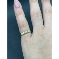 Unisex 18ct Yellow Gold Plain Gold Band Ring