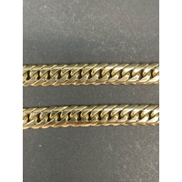 Mens 9ct Yellow Gold Tight Curb Link Necklace