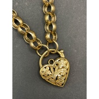 Ladies 9ct Yellow Gold Belcher Link Necklace