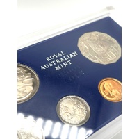 Royal Australian Mint 1975 Proof Coin Set 50c 20c 10c 5c 2c 1c with Foam Cover