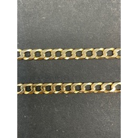 Mens 9ct Yellow Gold Curb Link Necklace