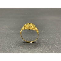 Ladies 21ct Yellow Gold Filigree Design Ring