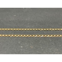 Unisex 9ct Yellow Gold Curb Link Necklace