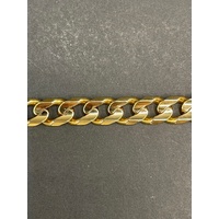 Mens 9ct Yellow Gold Curb Link Bracelet