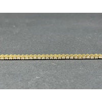 Ladies 18ct Yellow Gold Diamond Tennis Bracelet