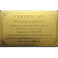 Dollar Direct 999.9 24 Carat Gold Foil Plated Playing Cards with Certificate