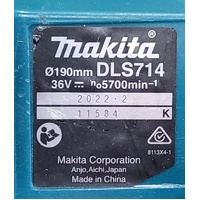 Makita DLS714 LXT Brushless Sliding Mitre Saw 190mm Skin Only with Dust Bag