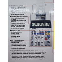 Sharp EL-1750V 12 Digit 2 Colour Printer Calculator