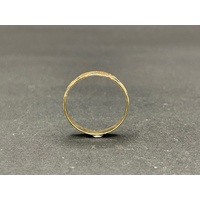 Unisex 9ct Yellow Gold Pattern Band Ring