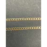 Unisex 9ct Yellow Gold Curb Link Necklace