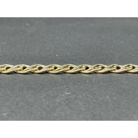 Ladies 9ct Yellow Gold Double Curb Link Bracelet