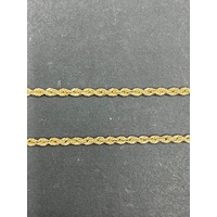 Ladies 18ct Yellow Gold Singapore Twist Link Necklace