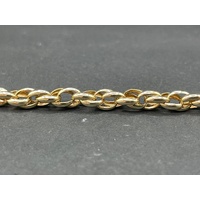 Ladies 9ct Yellow Gold Oval Belcher Link Bracelet