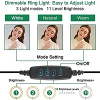 Ring Fill Light 10 Inch CXB-260 Dimmable 3 Light Modes with 11 Level Brightness