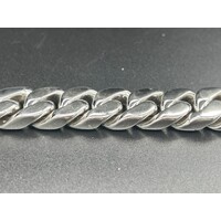 Mens 925 Sterling Silver Chunky Curb Link Bracelet NEW