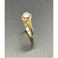 Ladies 18ct Yellow Gold Diamond Ring Elegant Fine Jewellery Timeless Style