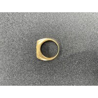 Mens 18ct Yellow Gold CZ Pinky Ring (Pre-Owned)