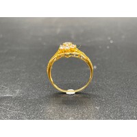 Ladies 21ct Yellow Gold Cubic Zirconia Ring (Pre-Owned)