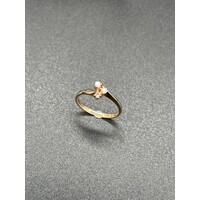 Ladies 9ct Yellow Gold Ring with Diamonds (Pre-Owned)