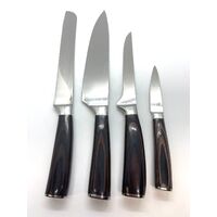 8 Piece Premium Style Ergonomic Handle Design Laser Engraved Knife Set