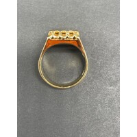 Mens 18ct Yellow Gold Diamond Ring (Pre-Owned)