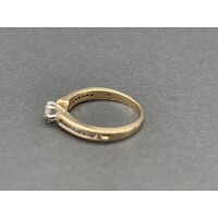 Ladies 9ct Yellow Gold Ring Set (Pre-Owned)