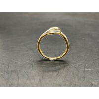 Ladies 9ct Yellow Gold Interlock Swirl Design Ring