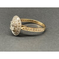 Ladies 14ct Yellow Gold Diamond Ring (Pre-Owned)