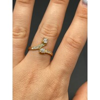 Ladies 18ct Yellow Gold Diamond Ring (Pre-Owned)