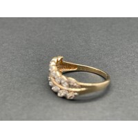 Ladies 9ct Yellow Gold Vine Leaf Design Ring (Pre-Owned)