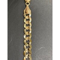 Unisex 9ct Yellow Gold Curb Link Bracelet