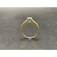 Ladies 9ct Yellow Gold Diamond Engagement Ring