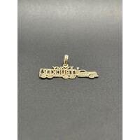 Unisex 14ct Yellow Gold 'I LOVE MY TRUCKER' Pendant