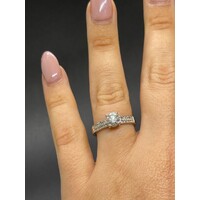 Ladies 14ct White Gold Diamond Engagement Ring