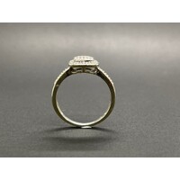 Ladies 9ct White Gold Diamond Ring