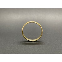 Unisex 21ct Yellow Gold Laser Cut Ring