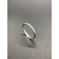 Ladies 18ct White Gold Diamond Band Ring