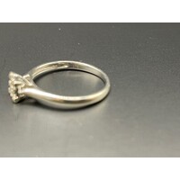 Ladies 9ct White Gold 4 Stone Diamond Ring