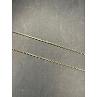 Unisex 14ct Yellow Gold Cable Link Necklace & Yacht Pendant