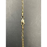 Unisex 9ct Yellow Gold cable/curb Link Chain & Cross Pendant