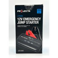 Projecta Lithium 12V Emergency Jump Starter 400A Clamp Power 1200A Amps JS1200